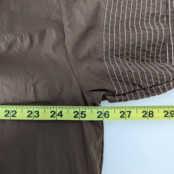 TUCKERNUCK Pomander Place Tiered Short Sleeve Kinsley Mini Dress Pockets Brwn XL - Picture 10 of 12